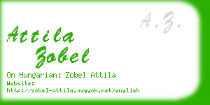 attila zobel business card